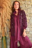 Larc Poet Blouse Aubergine